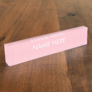 customise, change name text pink white nameplate
