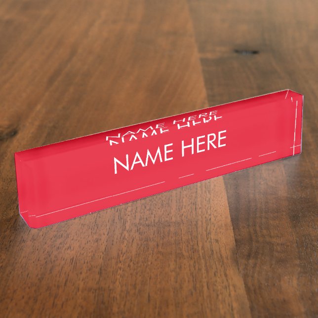 customise, change name text red white nameplate (Side)