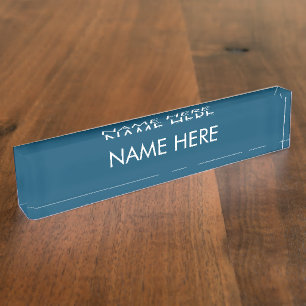 customise, change name text teal blue white nameplate