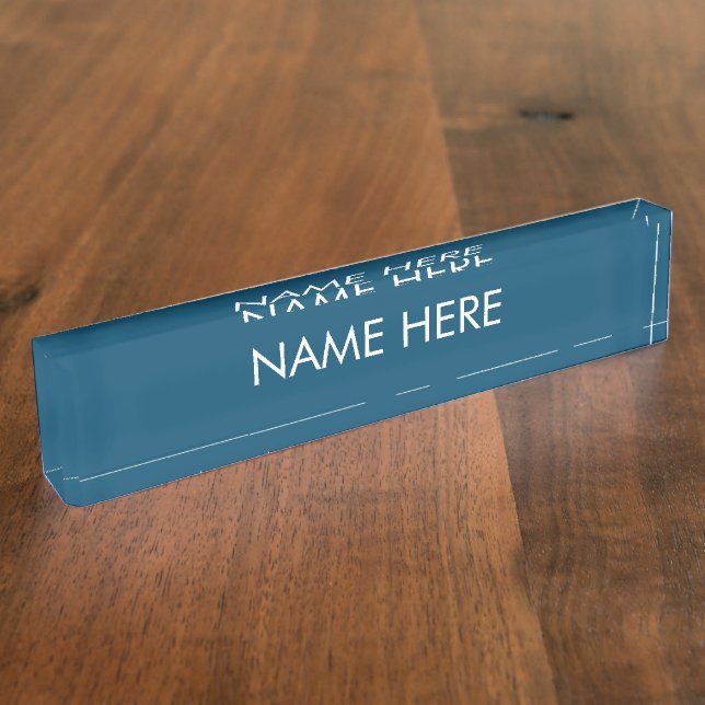 customise, change name text teal blue white nameplate (Side)