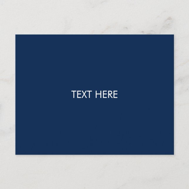customise, change name text white navy blue postcard (Front)