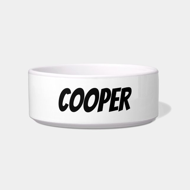 "customise / change your text & colours" - pet bow bowl (Front)