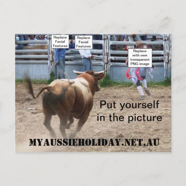 Customise 'Charging Bull' Postcard (Front)