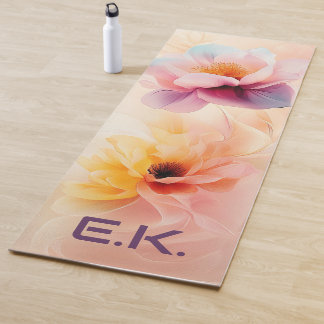 Customise Chic Floral Watercolor Yoga Mat
