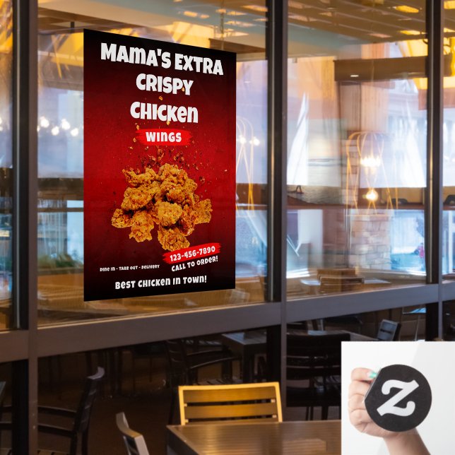 Customise Chicken Wing Restaurant Large Front (Restaurant Window)