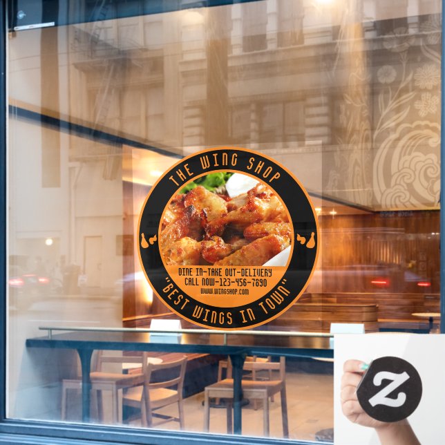 Customise Chicken Wing Restaurant Large Front (Cafe Window)