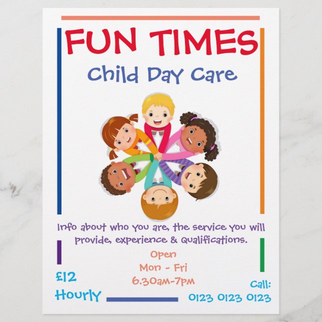 Customise Child Day Care Flyer (Front)