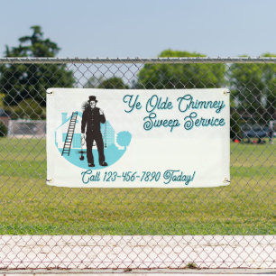 Customise Chimney Sweep Cleaning Service Fence Banner
