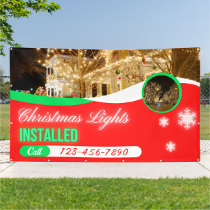 Customise Christmas Lights Decorations Installed Banner