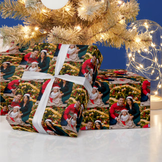 Customise Christmas Season Family Picture Wrapping Paper