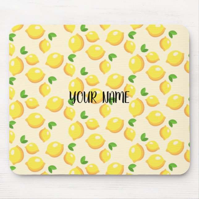 Customise Citron Pattern Mouse Pad (Front)