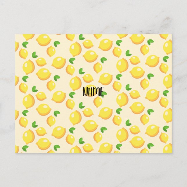 Customise Citron Pattern Postcard (Front)