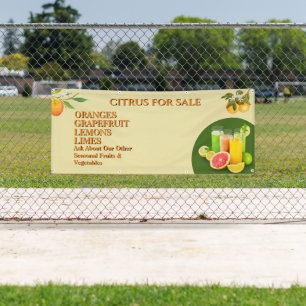 Customise Citrus For Sale Fruit Stand Business Banner