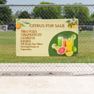 Customise Citrus For Sale Fruit Stand Small Banner