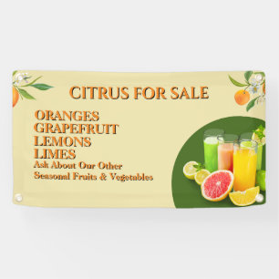 Customise Citrus For Sale Fruit Stand Small  Banner