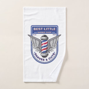 Customise Classic Barber Shop Traditional Pole  Hand Towel