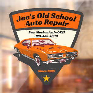 Customise Classic Car Auto Repair Shop Promo Logo