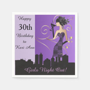 Customise Classy Birthday Napkins for Her