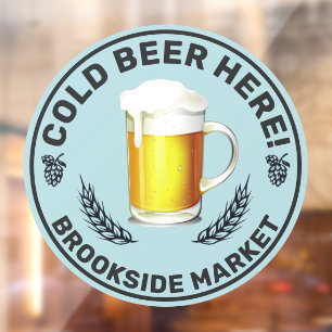 Customise Cold Beer Here Convenience Store Front 