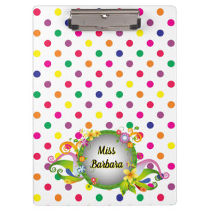 Customise Colourful Dots Clipboard