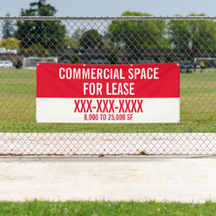 Customise Commercial Space For Lease Fence  Banner