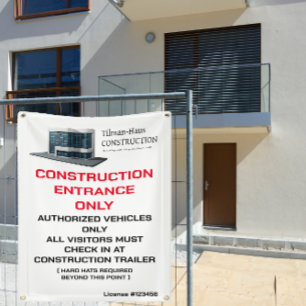 Customise Construction Contractor Logo Site Entran Banner