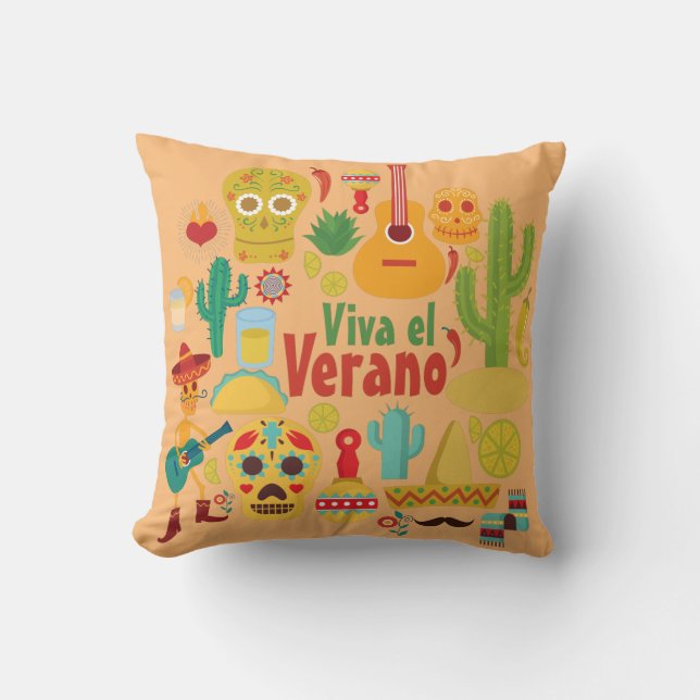 Customise Cool Mexico Monuments Design Cushion (Front)