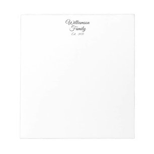 Customise Couple's last name, year, business Notepad