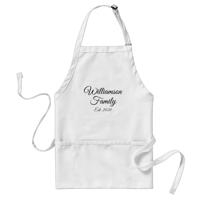 Customise Couple's last name, year, number Standard Apron (Front)