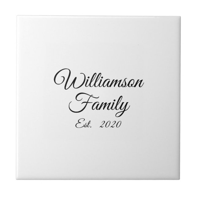 Customise Couple's last name, year, number Tile (Front)