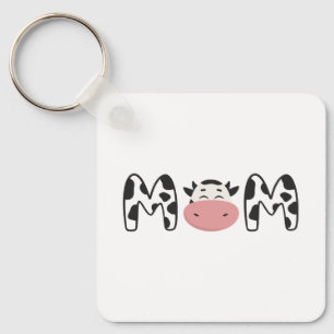 Customise: Cow Mum of The Birthday Girl Farm Key Ring