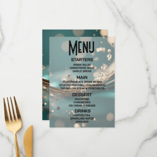 Customise - Create Your Own Green & Gold Liquid Menu