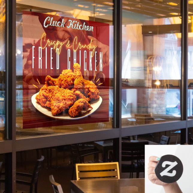 Customise Crispy Crunchy Fried Chicken Promo (Restaurant Window)