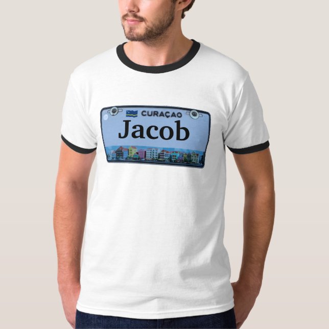 Customise Curacao License Plate T-Shirt (Front)