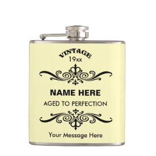 Customise cute birthday hip flask