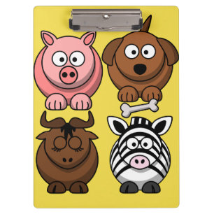 Customise Cute Child Animals Clipboard for Kids