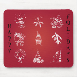 Customise Cute Christmas Design Mouse Pad
