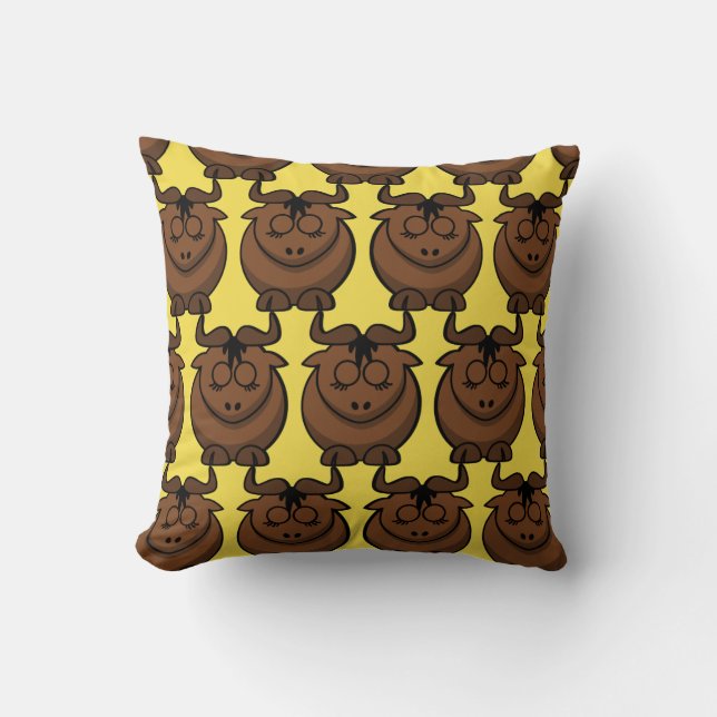 Customise Cute Gnu Cushion (Front)