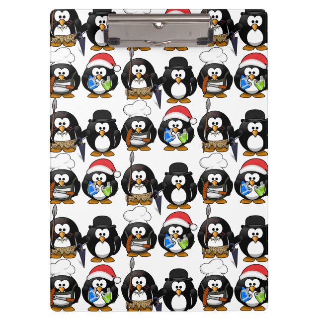 Customise Cute Penguins Clipboard for Kids (Front)