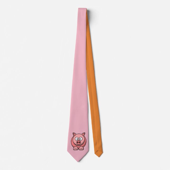 Customise Cute Pig Party Tie (Front)