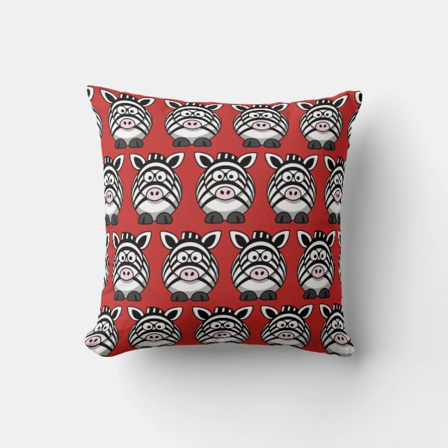 Customise Cute Zebra Pillow (Front)