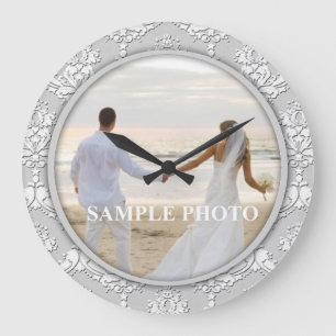 Customise Damask Your Photo Clock