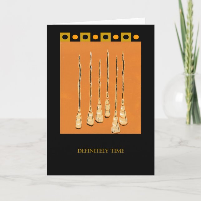 Customise: Definitely Time PedagogyGreetings Card (Front)