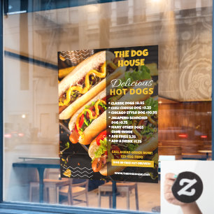 Customise Delicious Hotdogs Restaurant Front Large