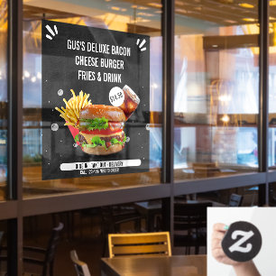 Customise Deluxe Burger Fries Drink Restaurant