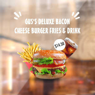 Customise Deluxe Burger Fries Drink Restaurant