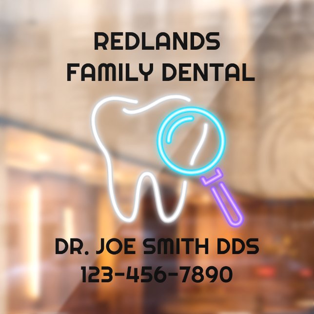 Customise Dental Clinic Office Molar Tooth Door (Sheet 2)