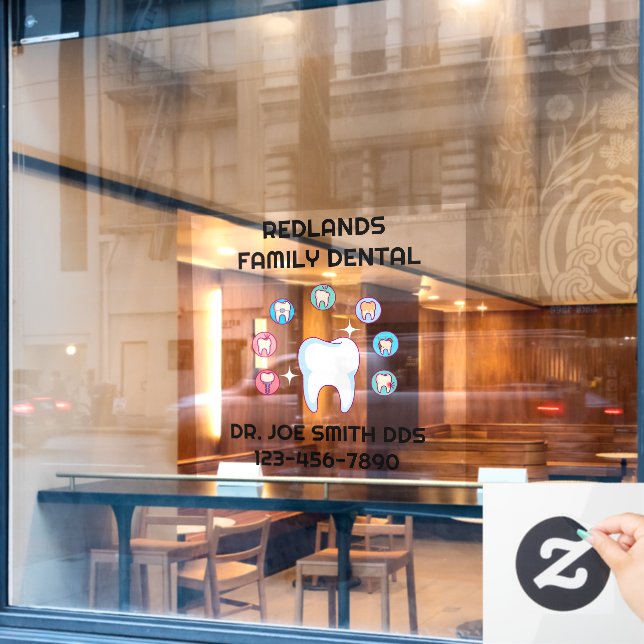 Customise Dental Clinic Office Molar Tooth Repair  (Cafe Window)