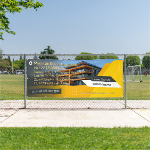 Customise Detailed Apartment Complex Now Leasing Banner