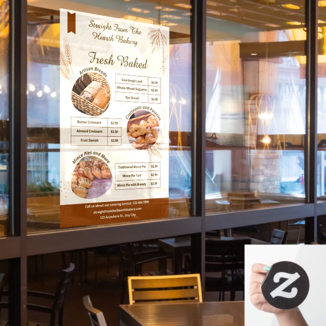 Customise Detailed Bakery Goods Entrance Promo (Restaurant Window)